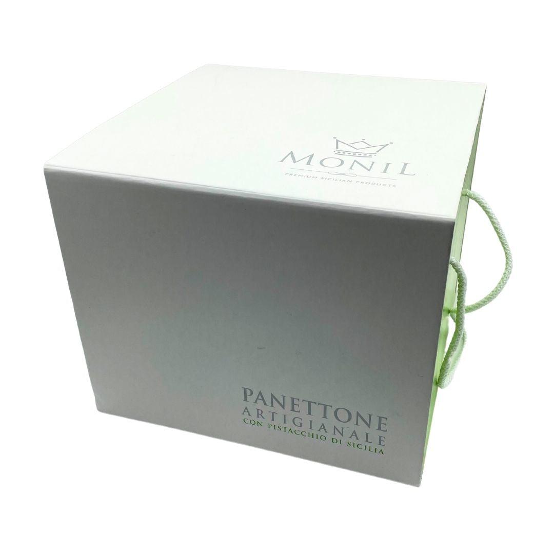 Panettone al Pistacchio 750g con Vasetto di Crema di Pistacchio siciliano 190g